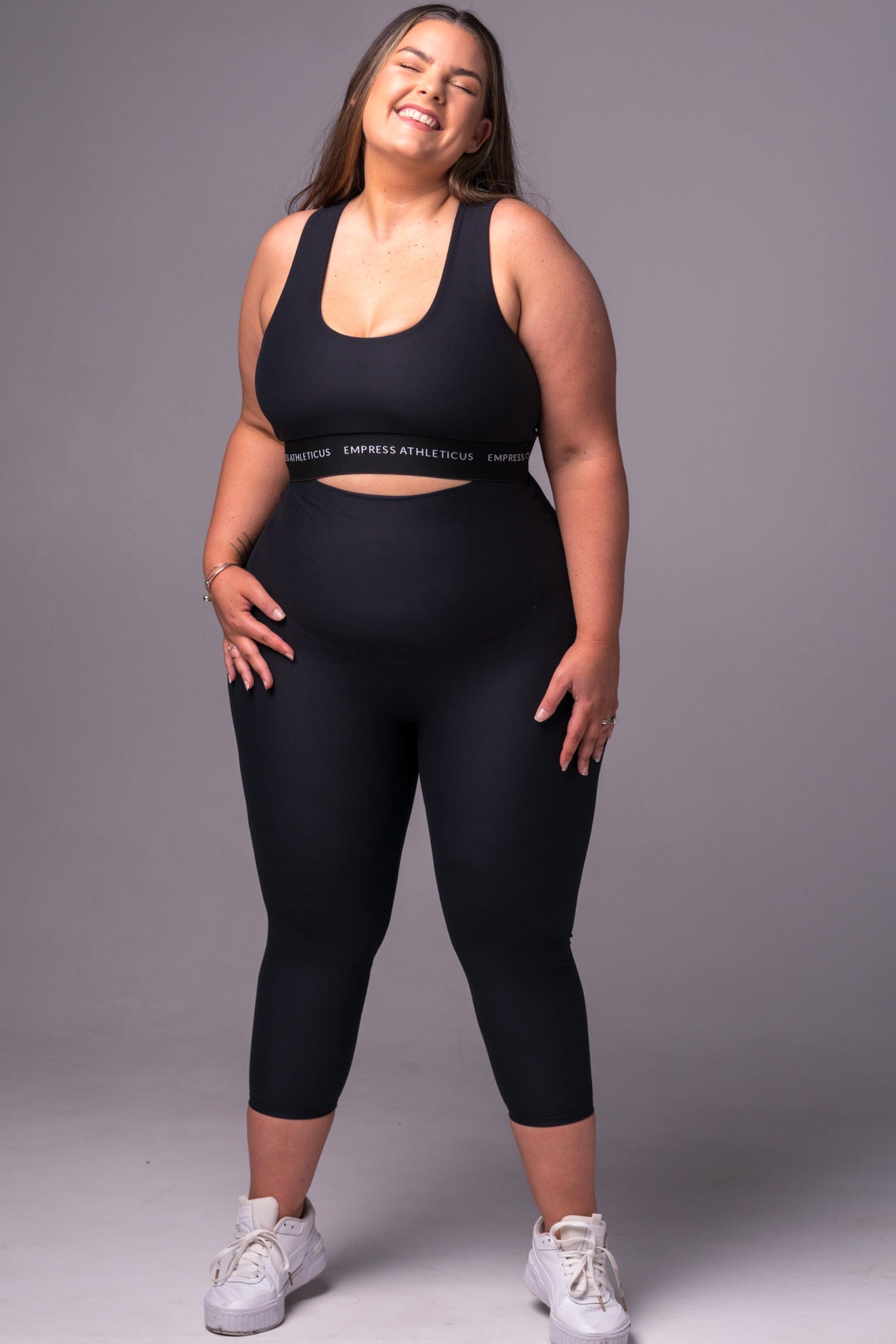 High-Waisted Plus-Size Cropped Leggings