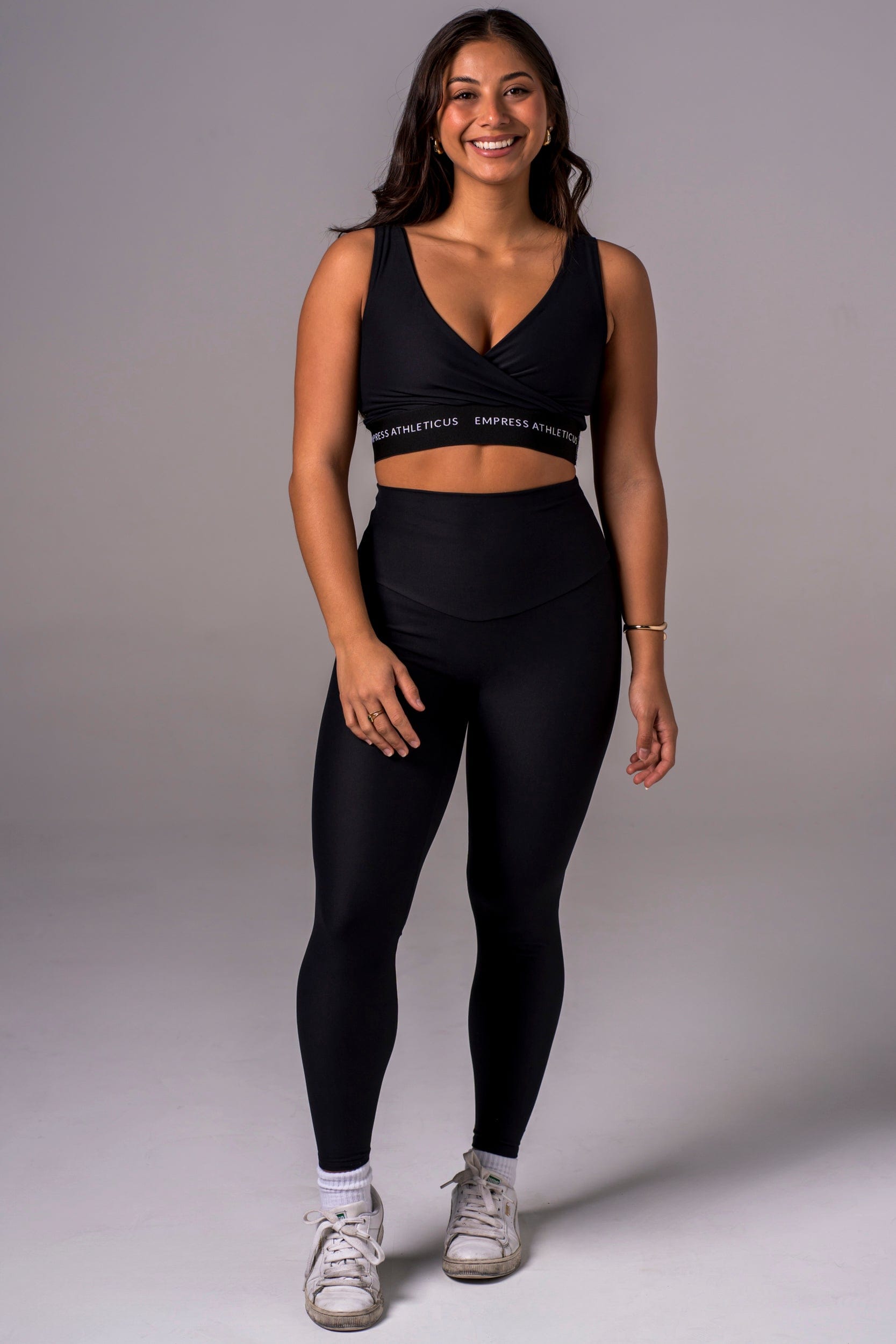 Black Dynamic High Waisted Ankle Biter Leggings