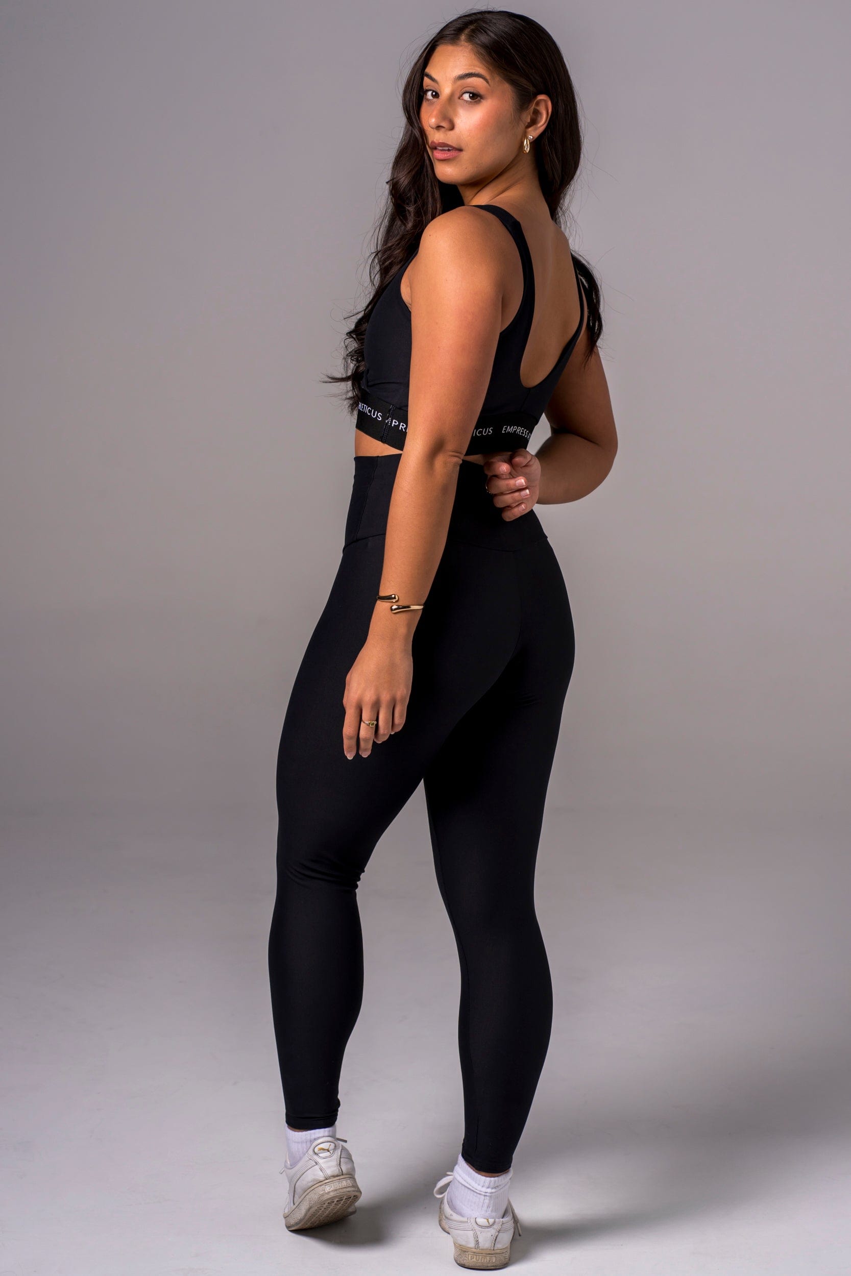 Black Dynamic High Waisted Ankle Biter Leggings