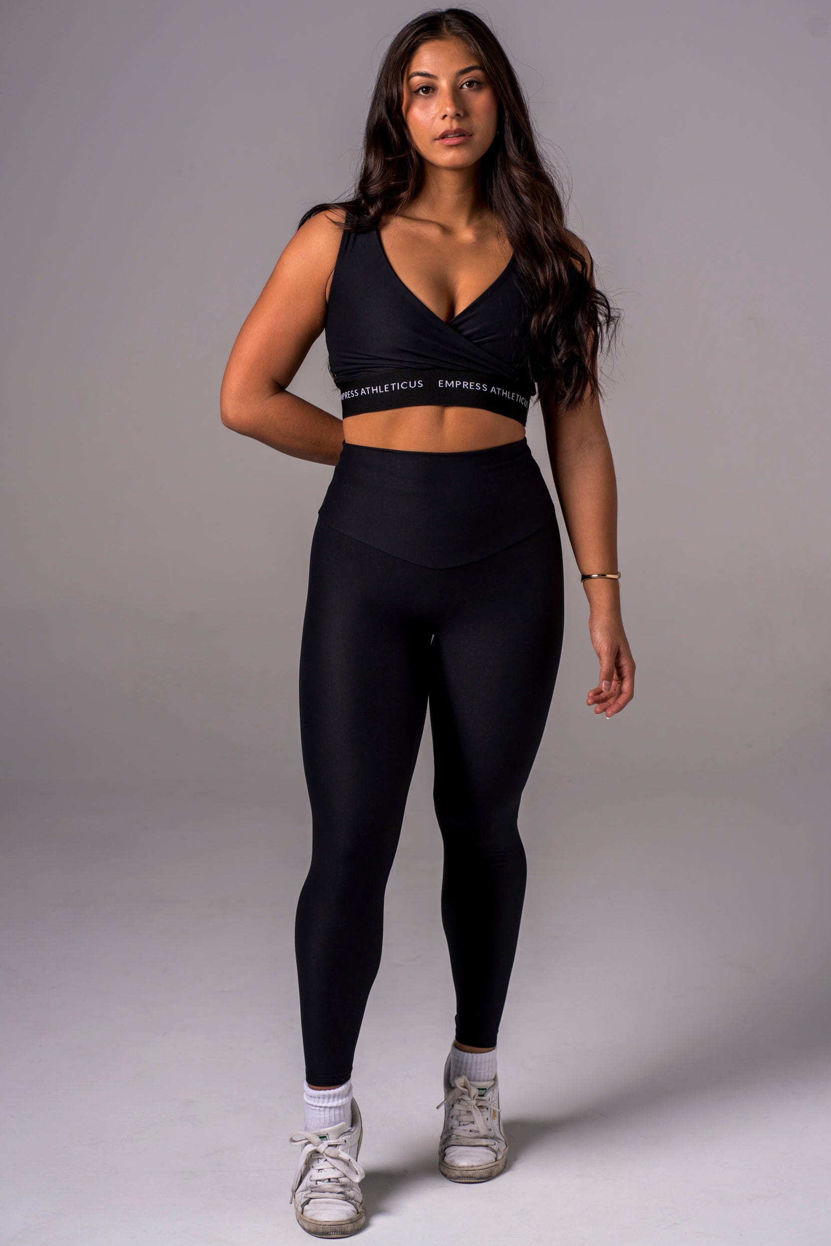 Black Dynamic High Waisted Ankle Biter Leggings