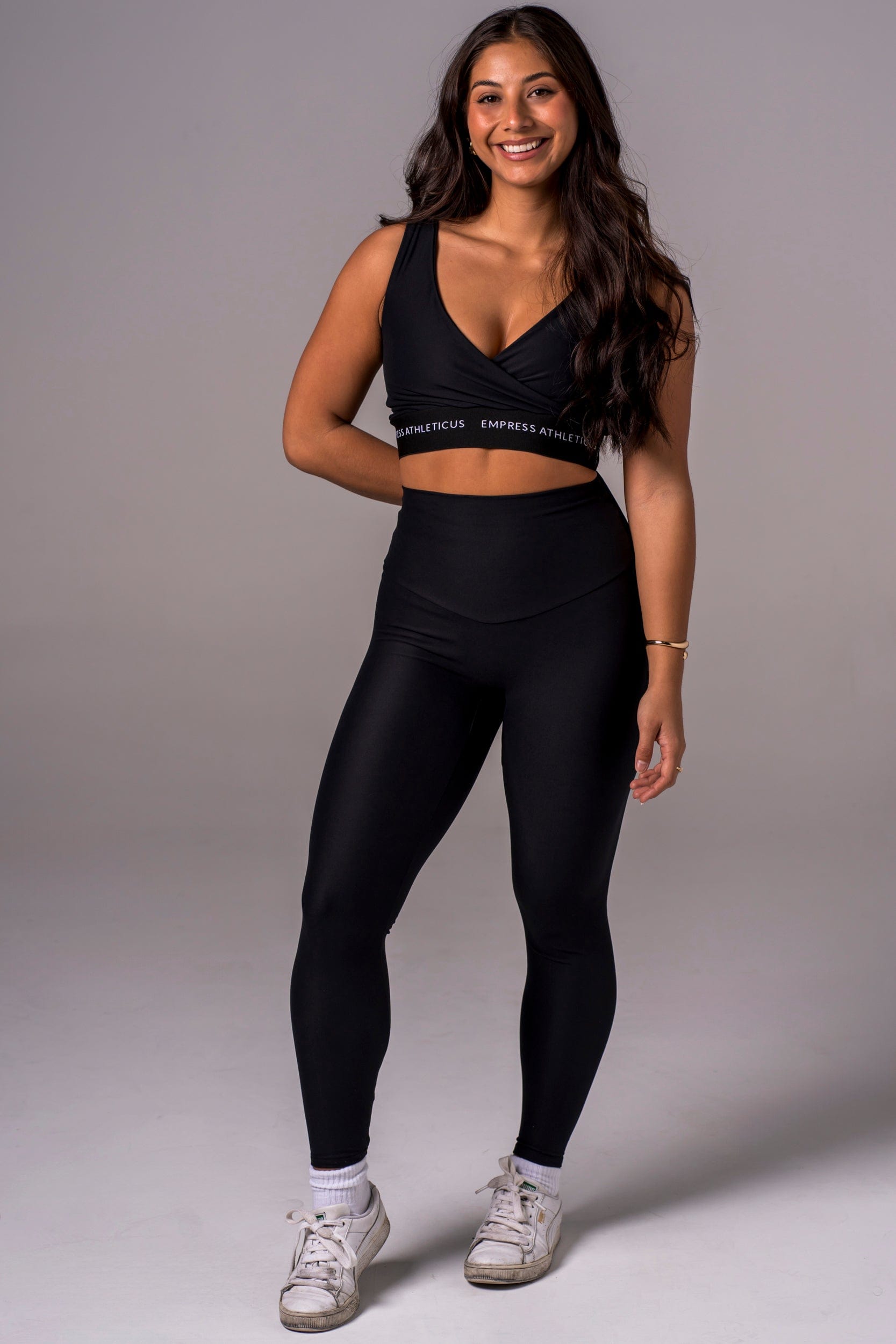 Black Dynamic High Waisted Ankle Biter Leggings