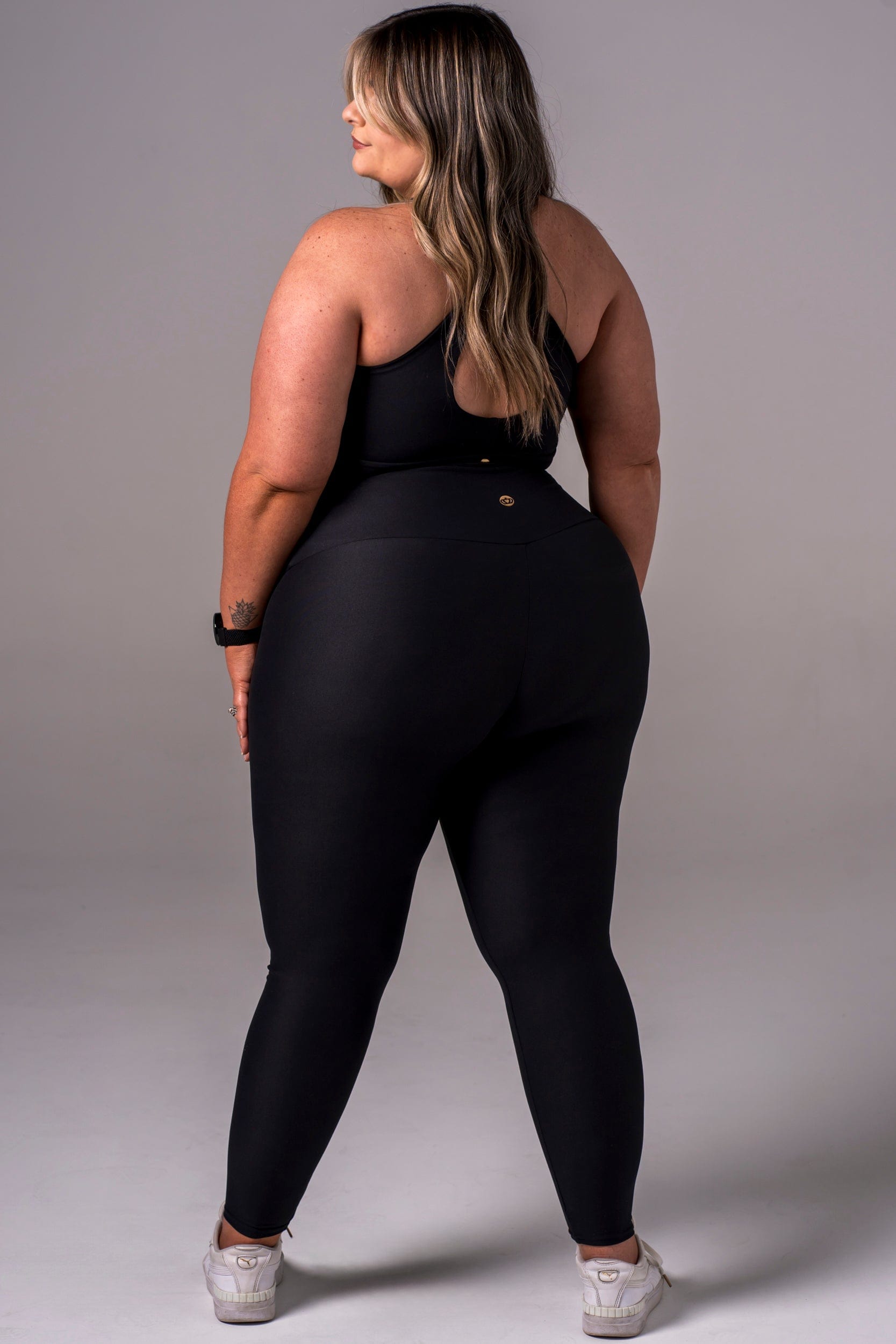 Black Dynamic High Waisted Ankle Biter Leggings