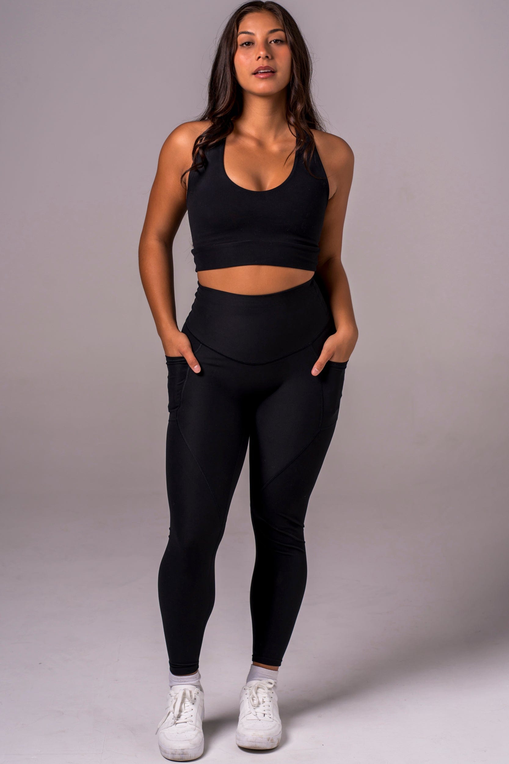 Black Pocket High Waisted Leggings Gym Tights Empress