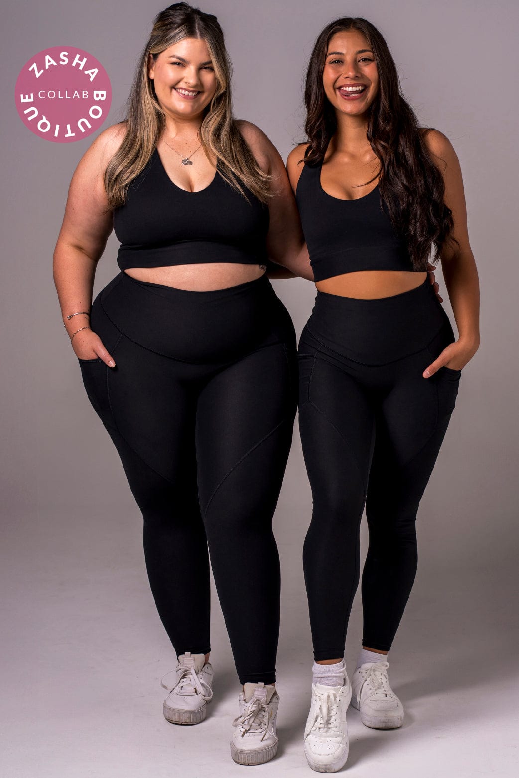 Black Dynamic High Waisted Pocket Shaper Ankle Biter Leggings