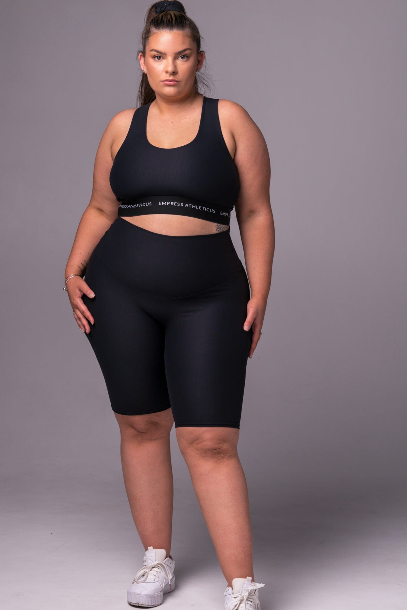 Black plus size biker shorts hot sale