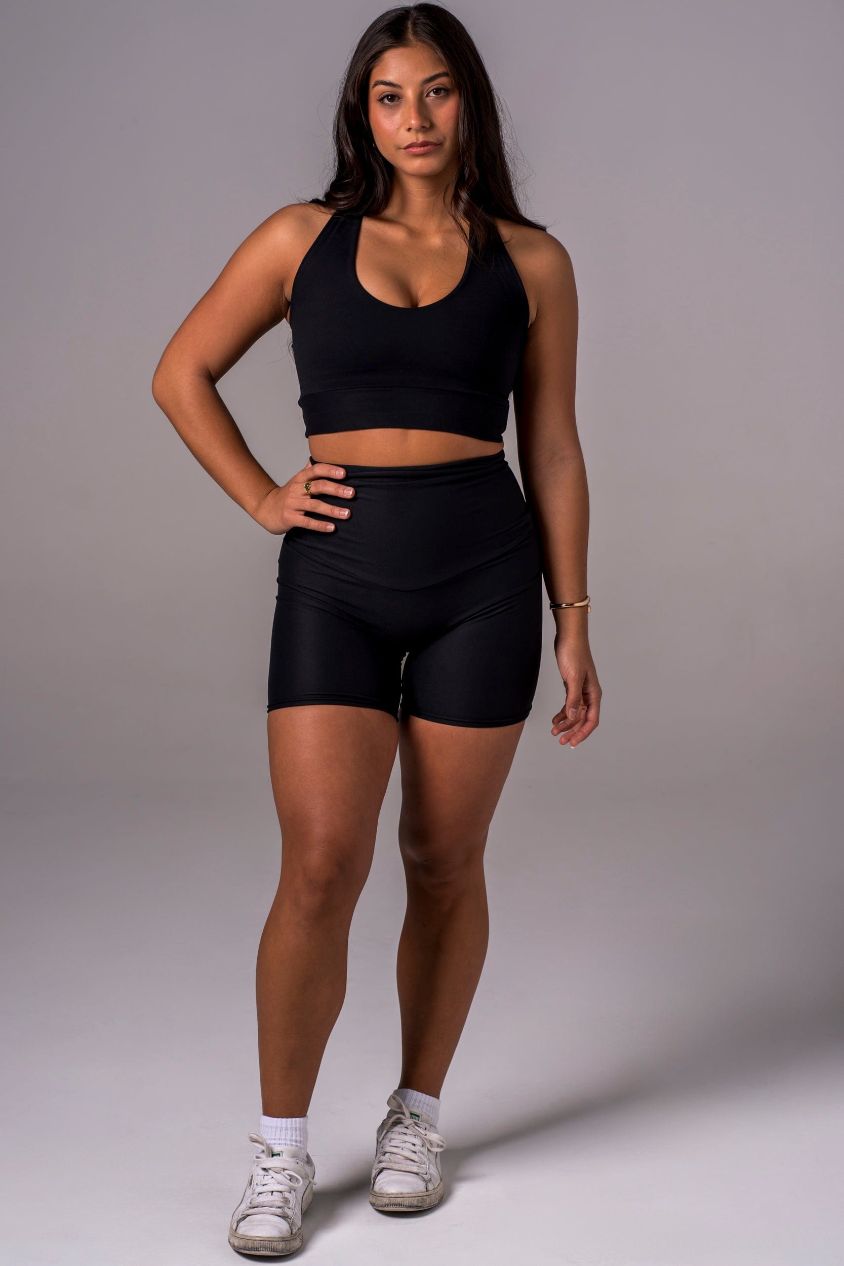 Black Dynamic High Waisted Shorties