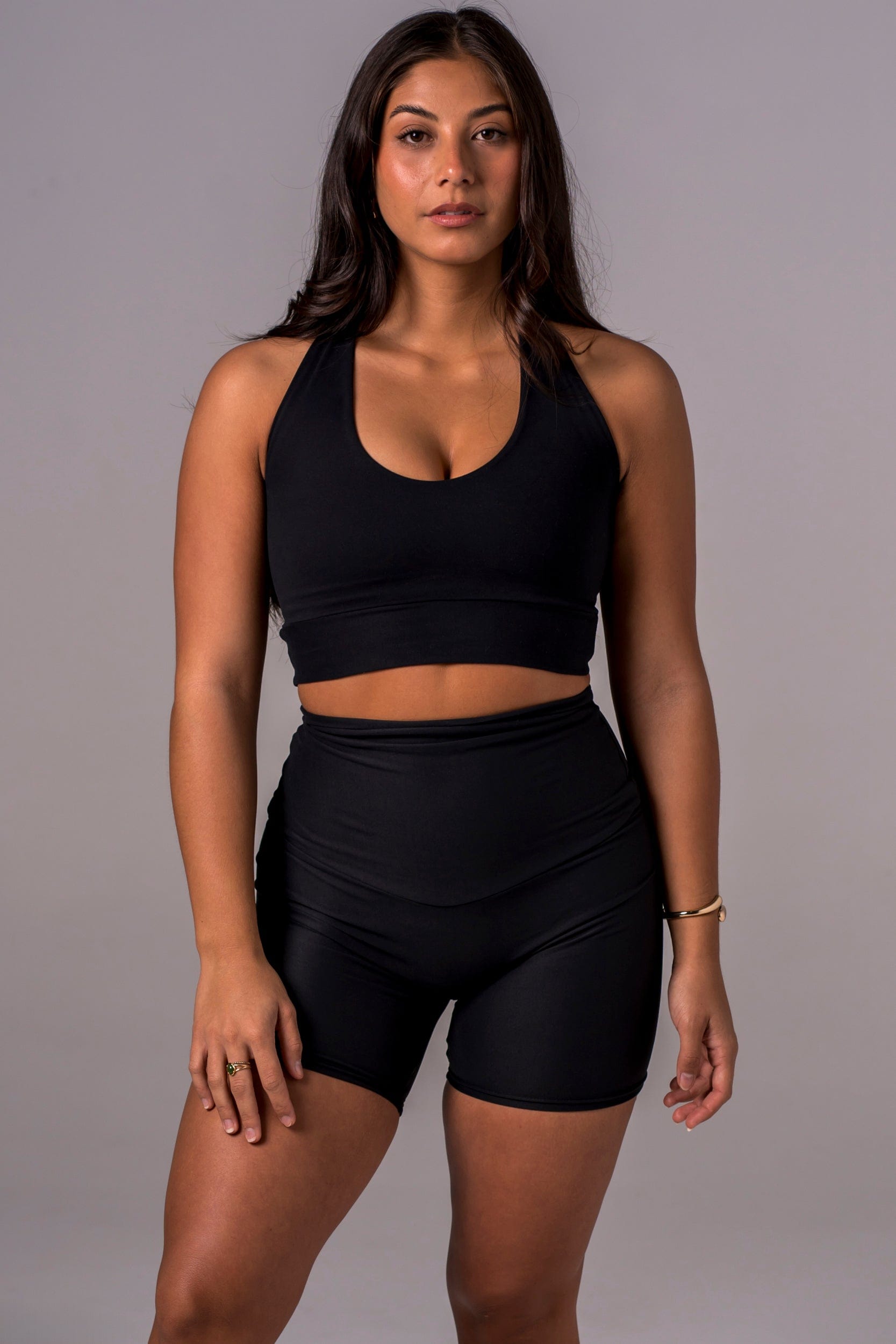 Black Dynamic High Waisted Shorties