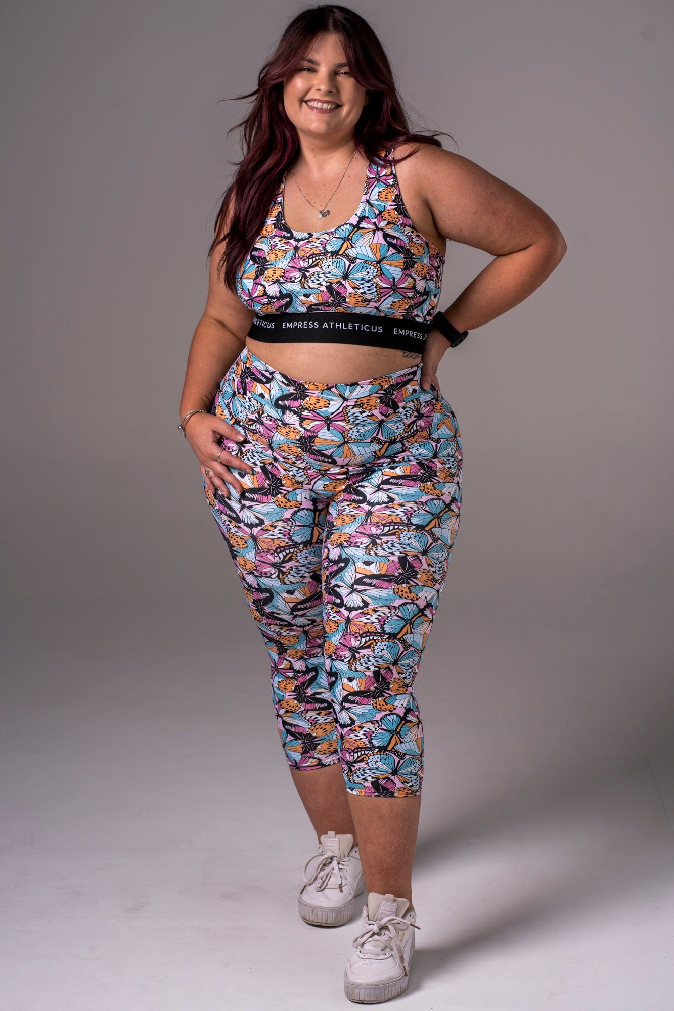 Butterfly Dreams Dynamic High Waisted Capri Leggings