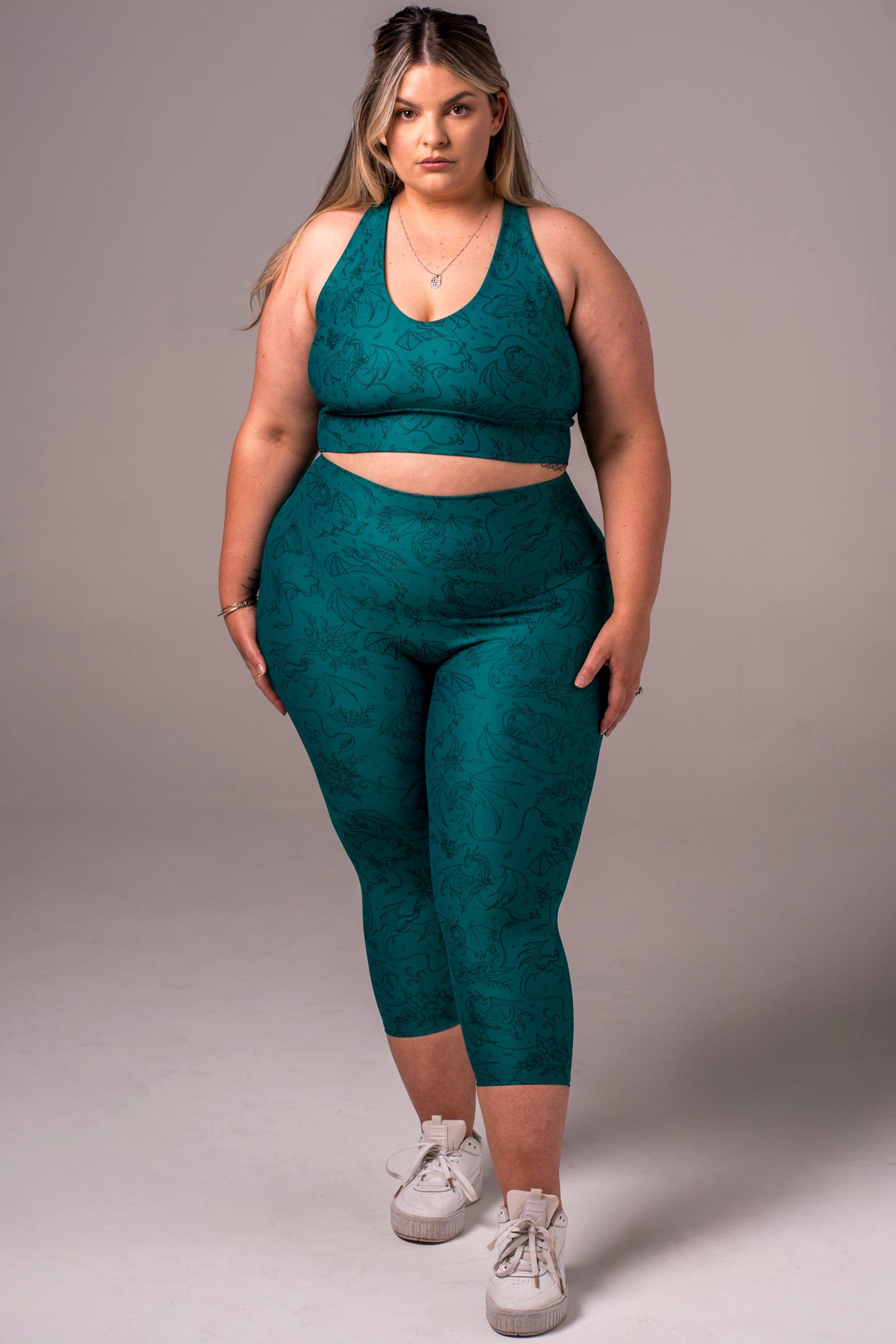 Dragon Dynamic High Waisted Capri Leggings