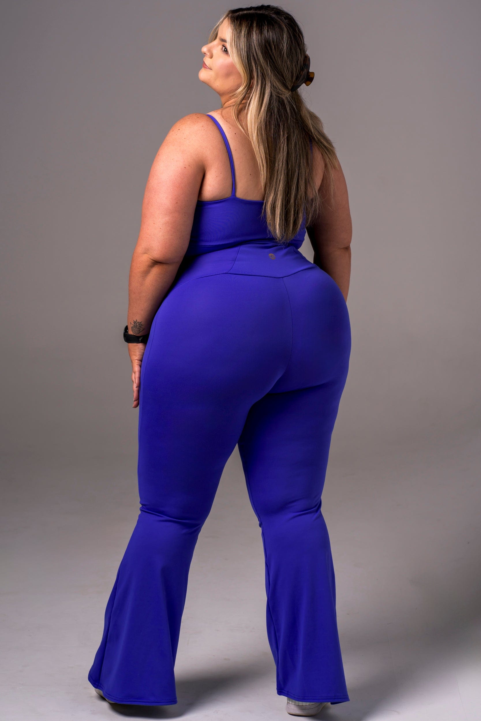 Electric Blue Luxe Pocket Yoga Pants