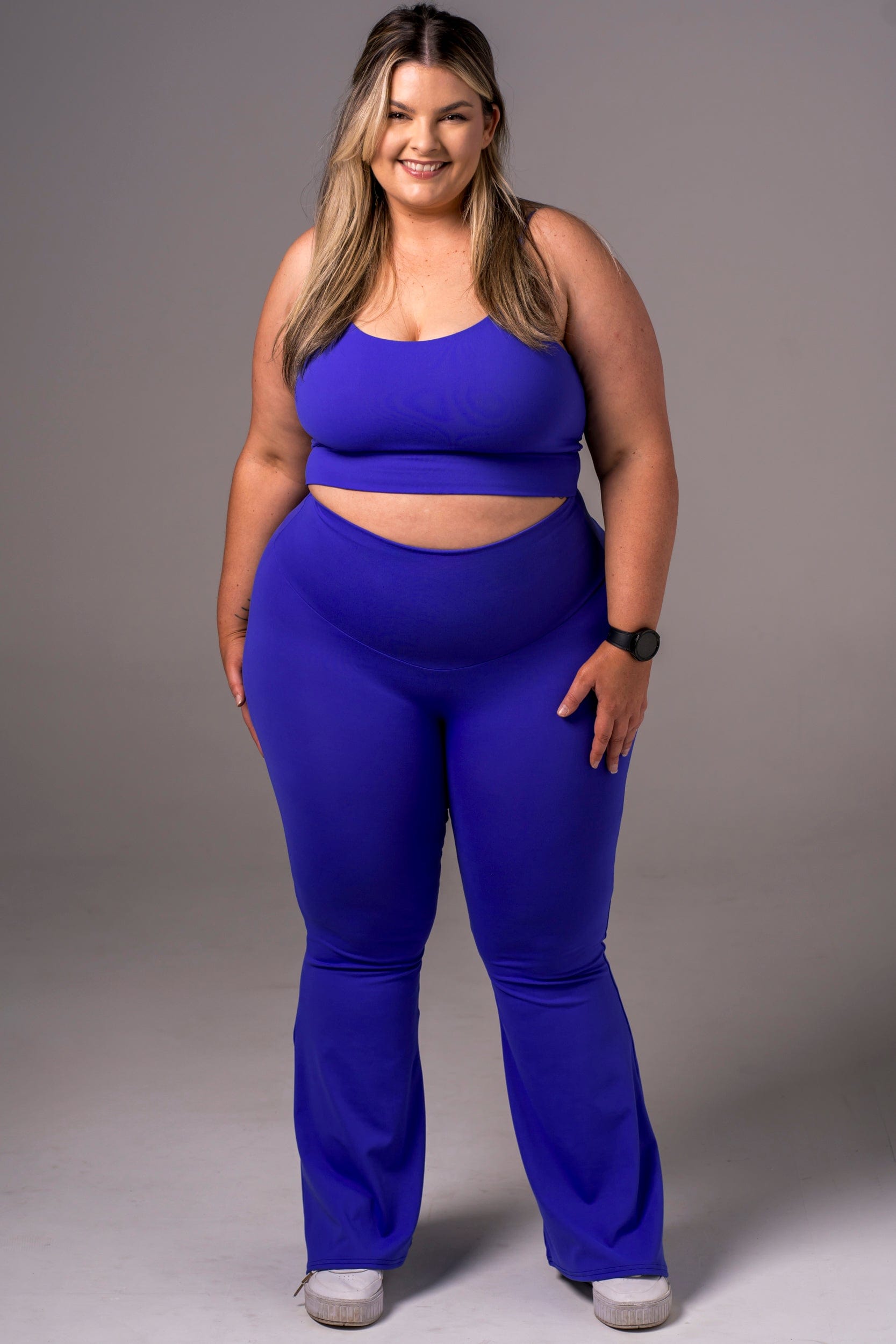 Electric Blue Luxe Pocket Yoga Pants