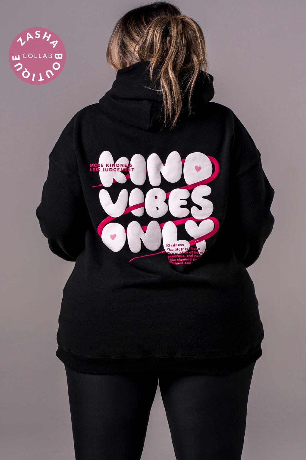 Kind Vibes Only Black Hoodie