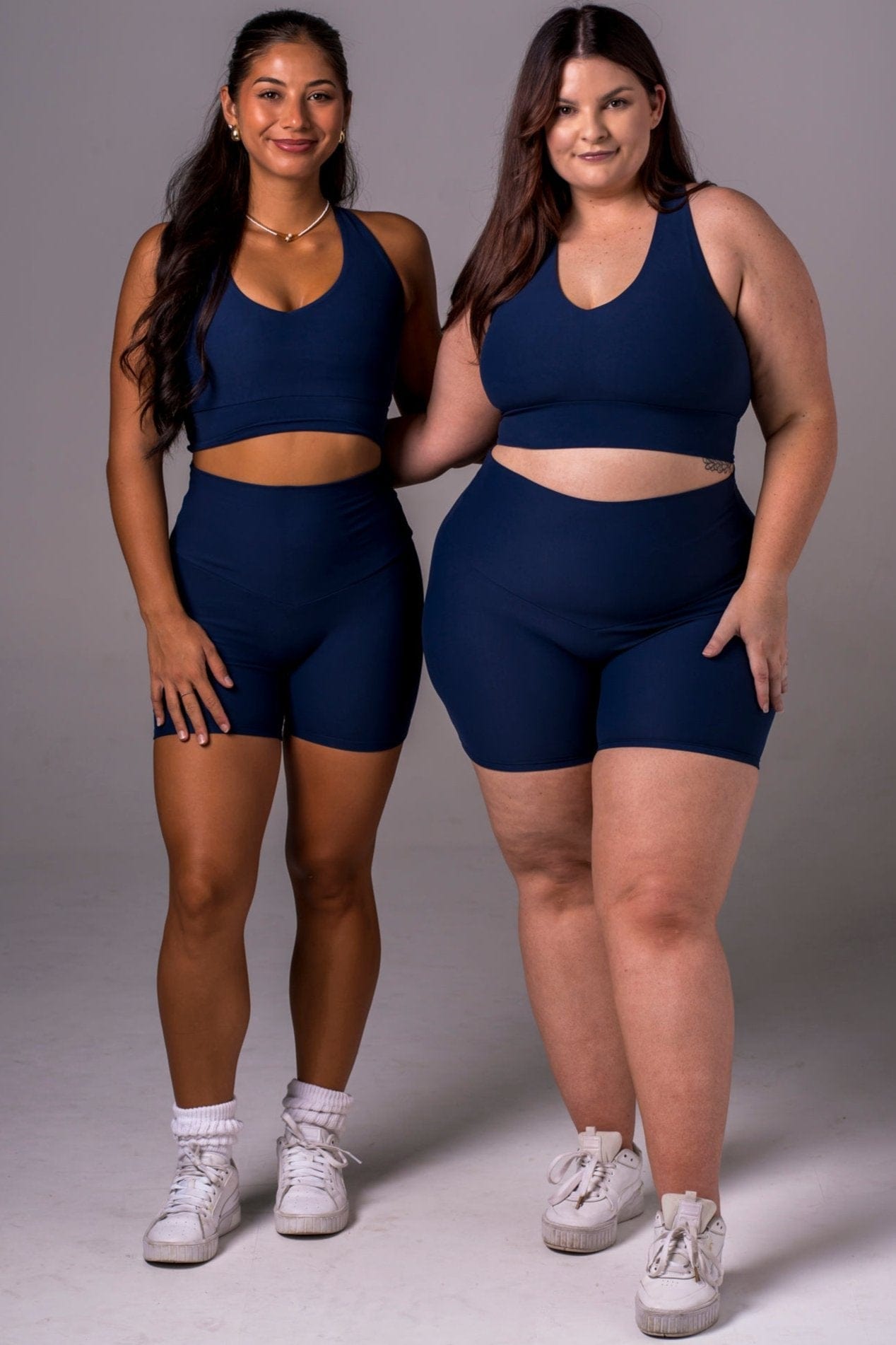 Navy Dynamic High Waisted Shorties